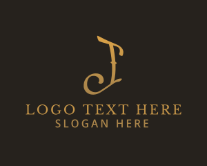 Exclusive - Gold Letter J Business logo design