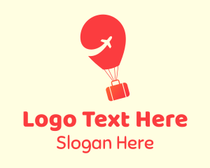 Luggage Balloon Aviation Logo