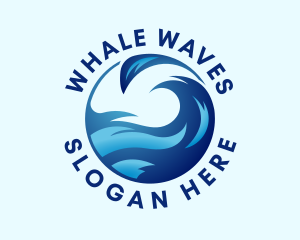 Abstract Water Wave logo design