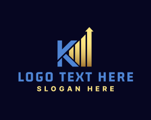 Financial - Financial Investment Graph Letter K logo design