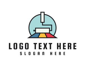 Geometric Paint Roller  Logo