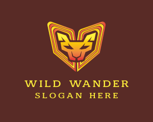 Colorful Wild Lion logo design