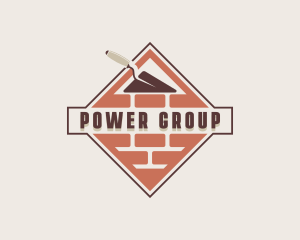 Plastering Trowel - Brick Masonry Repair logo design