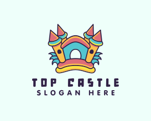 Castle Bounce House Toy logo design