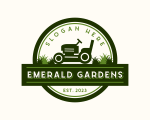 Lawn Mower Gardening logo design