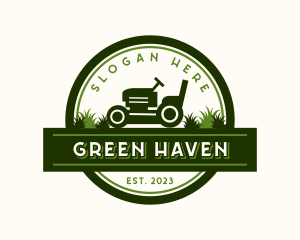 Lawn Mower Gardening logo design