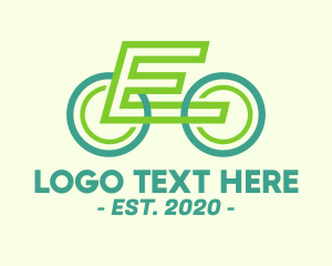 Modern Biking Letter E Logo