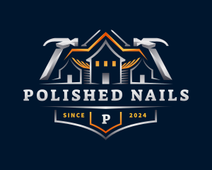 Hammer Nail Contractor logo design