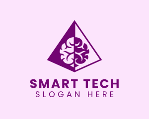 Smart - Pyramid Smart Brain logo design