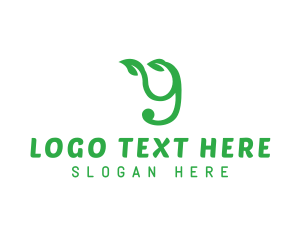 Tea - Nature Plant Letter Y logo design