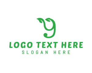 Vegan - Nature Plant Letter Y logo design