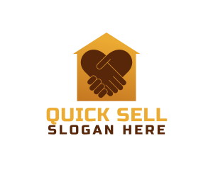 Sell - Gold House Deal logo design
