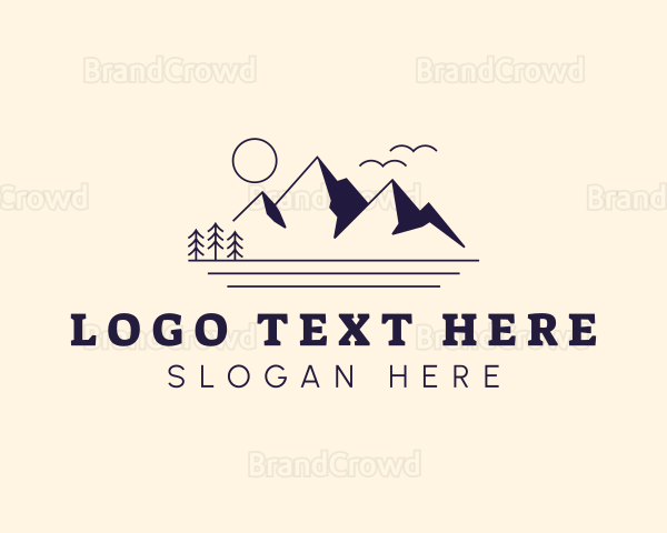 Mountain Camp Scenery Logo