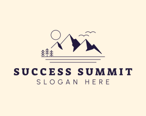 Mountain Camp Scenery logo design