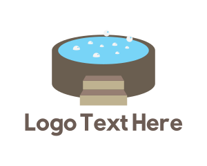 Restroom - Hot Tub Jacuzzi Spa logo design