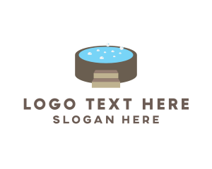 Fiberglass - Hot Tub Jacuzzi Spa logo design