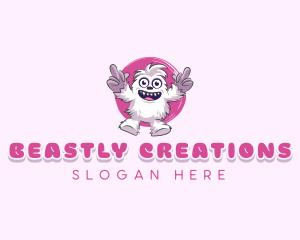 Snowman Monster Yeti logo design