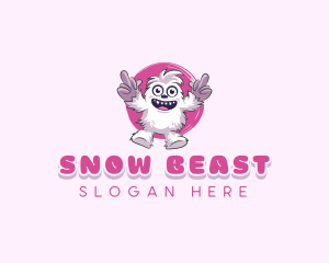 Snowman Monster Yeti logo design