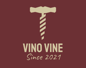 Wine - Brown Wine Corkscrew logo design