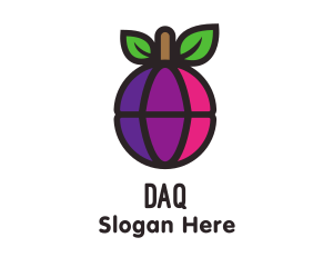 Startup - Globe Fruit Plum logo design