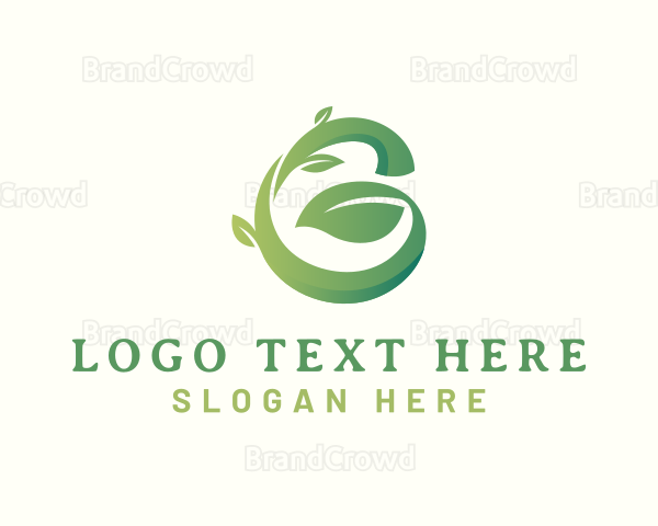 Natural Letter G Leaf Logo