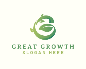 Natural Letter G Leaf logo design