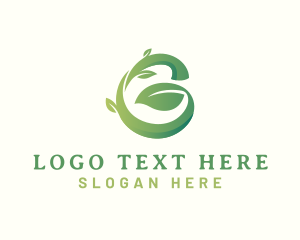 Natural Letter G Leaf Logo