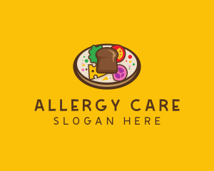 Healthy Food Platter Plate logo design