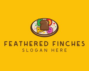 Healthy Food Platter Plate logo design