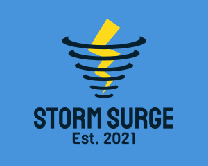 Hurricane - Thunder Strike Storm logo design