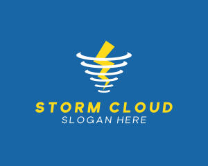 Thunder Storm Weather  logo design