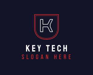 Shield Tech Badge logo design