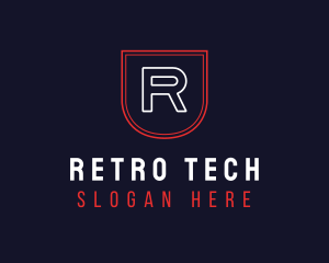 Shield Tech Badge logo design