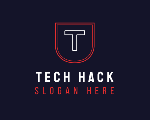 Shield Tech Badge logo design