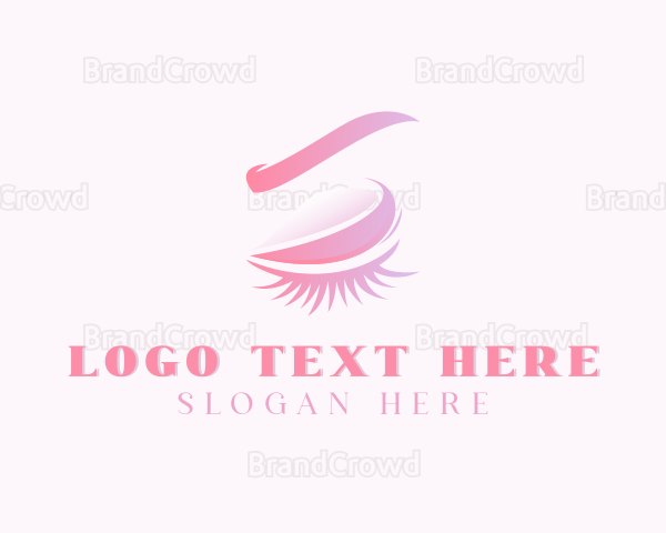 Beauty Makeup Eyelashes Cosmetics Logo