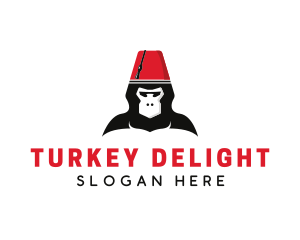 Turkey - Turkish Hat Monkey logo design