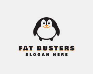 Fat - Penguin Toy Animal logo design