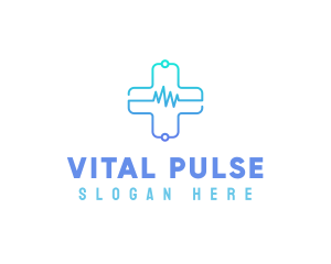 Pulsation - Medical Cross Pharmacy logo design