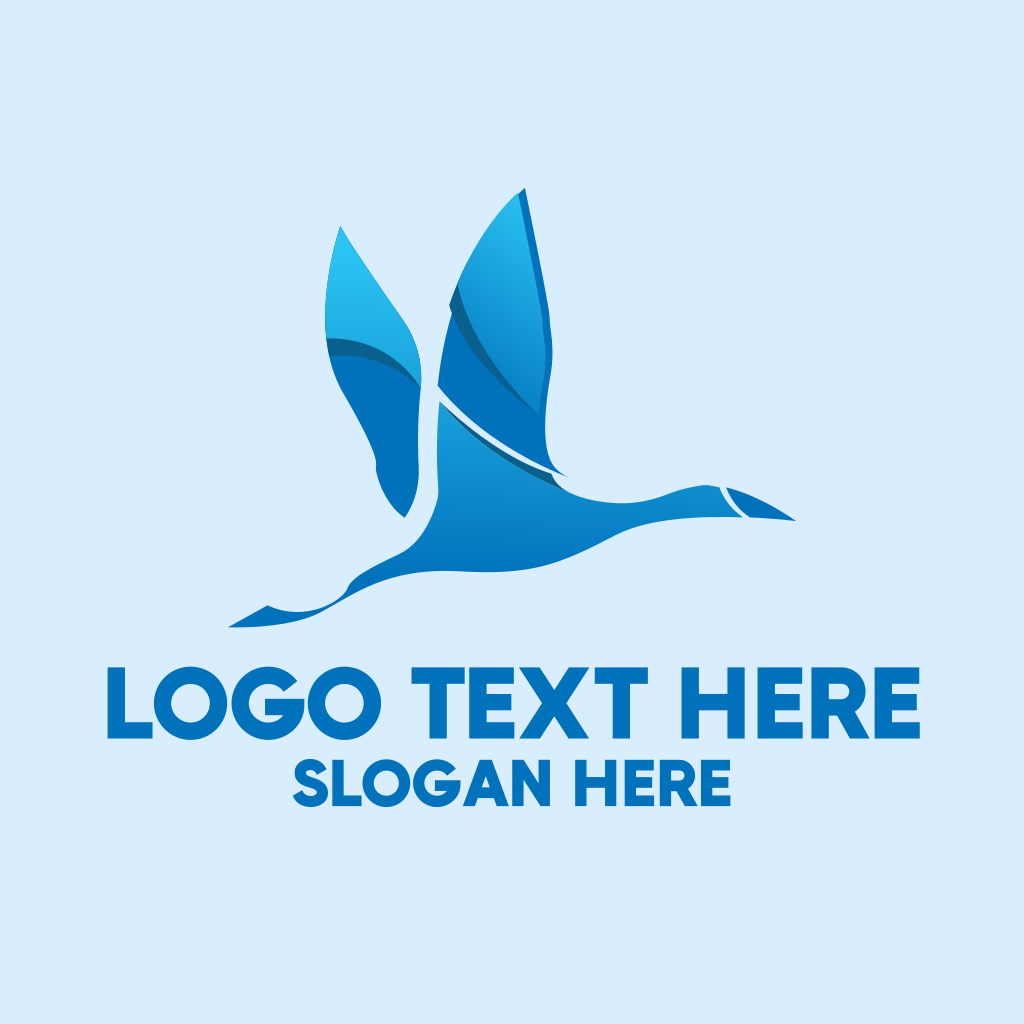 Blue Flying Swan Logo | BrandCrowd Logo Maker