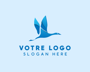 League - Aviation Flying Swan logo design