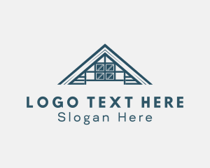 Residential - House Roof Glass Window logo design