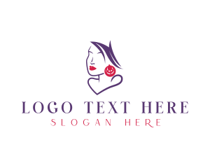 Lip Gloss - Woman Fashion Earring logo design