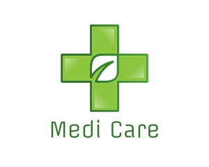 Pharmaceutic - Leaf Medical Cross logo design