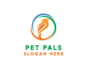 Colorful Pet Bird logo design