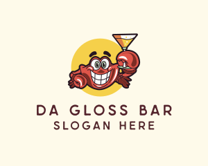 Crab Martini Bar  logo design