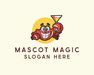 Crab Martini Bar  logo design