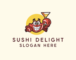 Crab Martini Bar  logo design