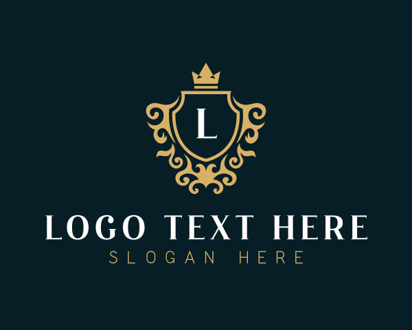 High End - Regal Crest Shield logo design