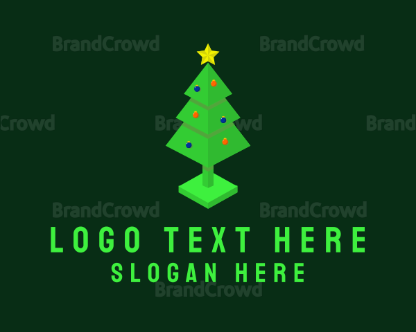 3D Christmas Tree Logo