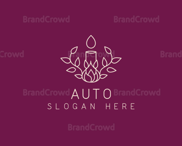 Candle Wax Leaf Logo